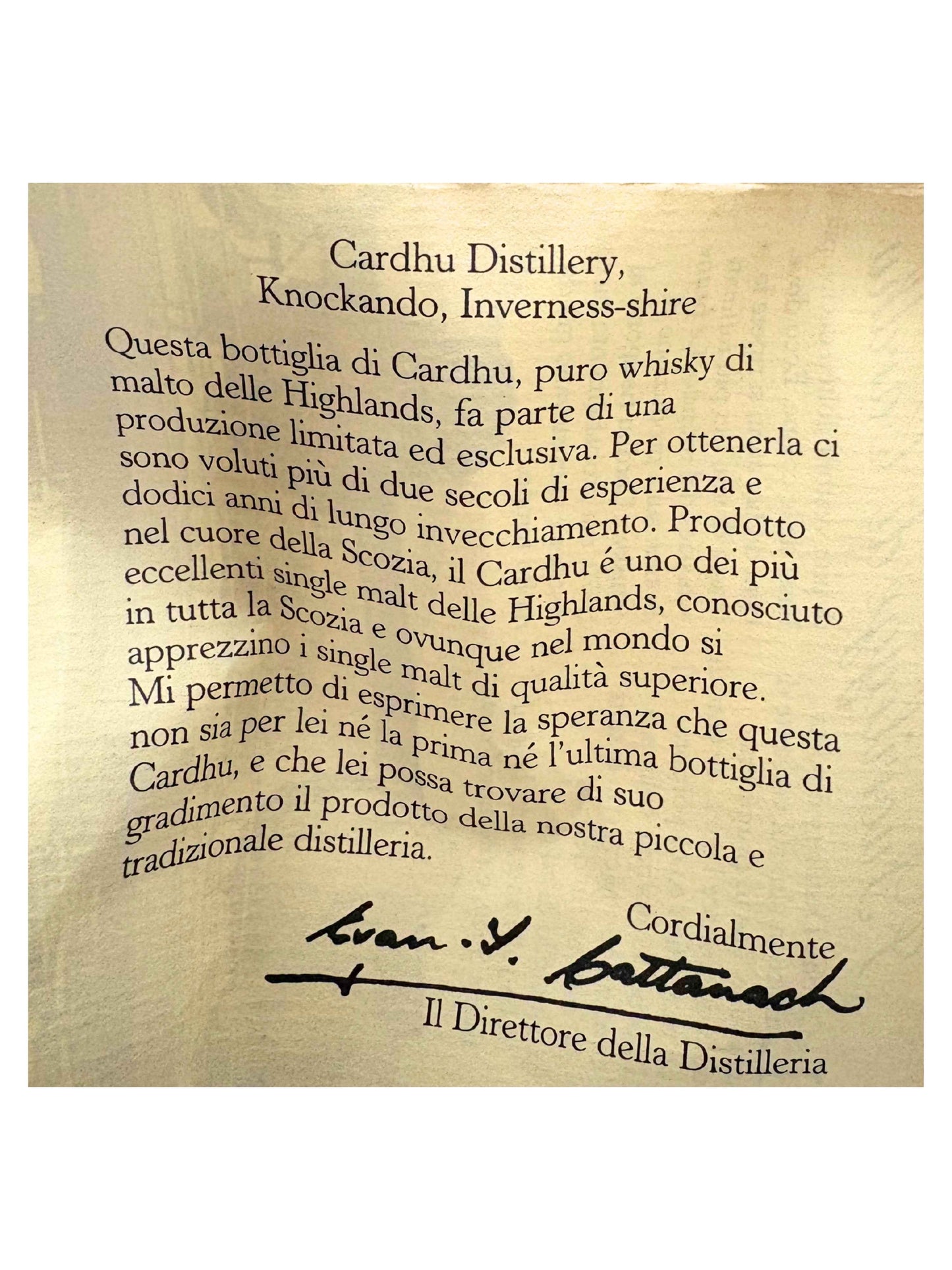 Cardhu 12y 40% 750ml sherry cask + box