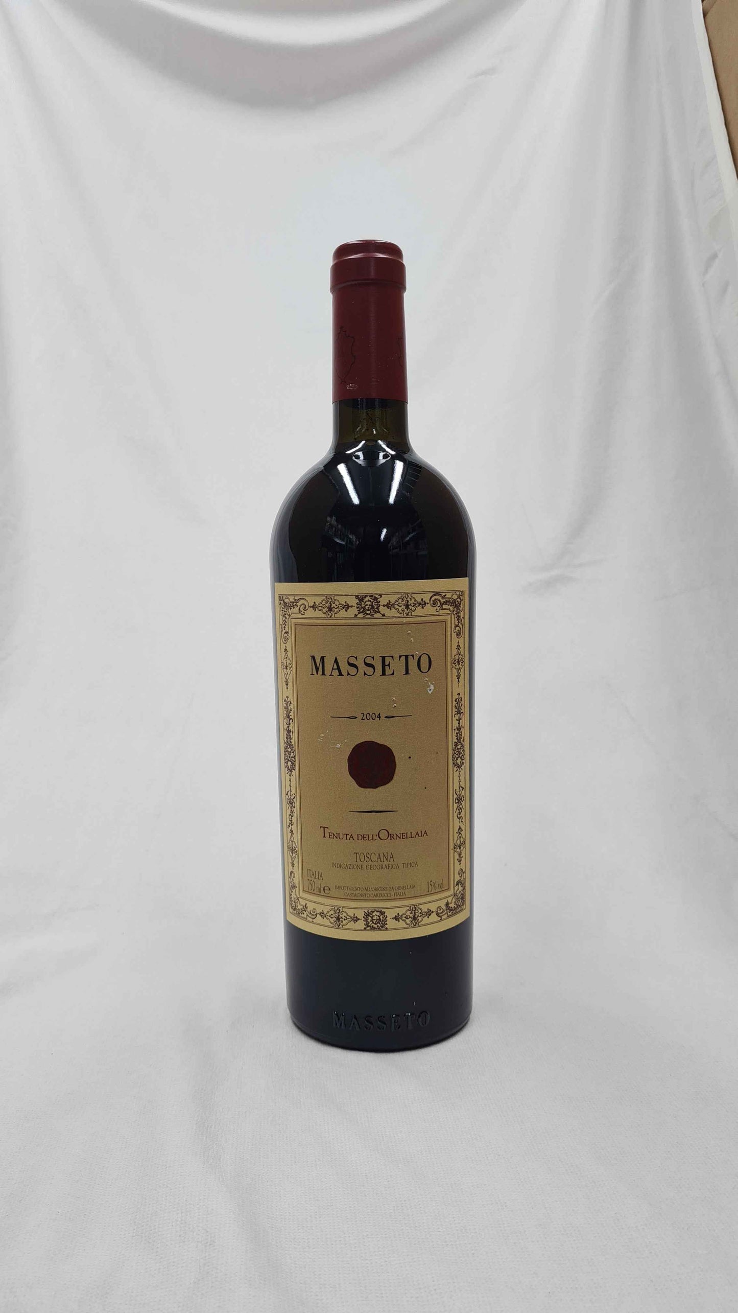 Bottiglia di vino Masseto 2004 Toscana IGT | Vino Rosso 100% Merlot