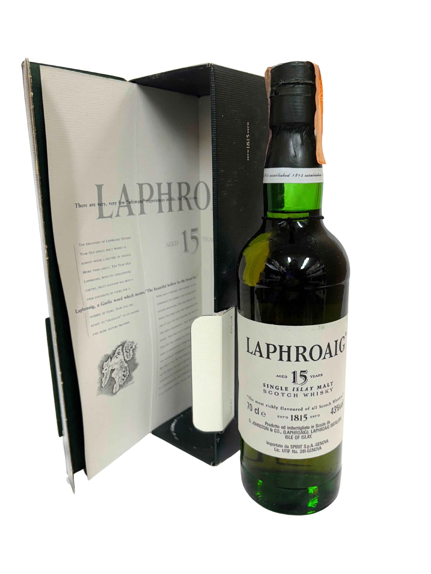 Laphroaig 15y 43% 70cl SQUARE BOX