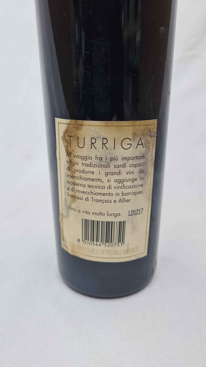 Bottiglia di vino ​Turriga 1997 Isola dei Nuraghi IGT | Vino Rosso Cantine Argiolas