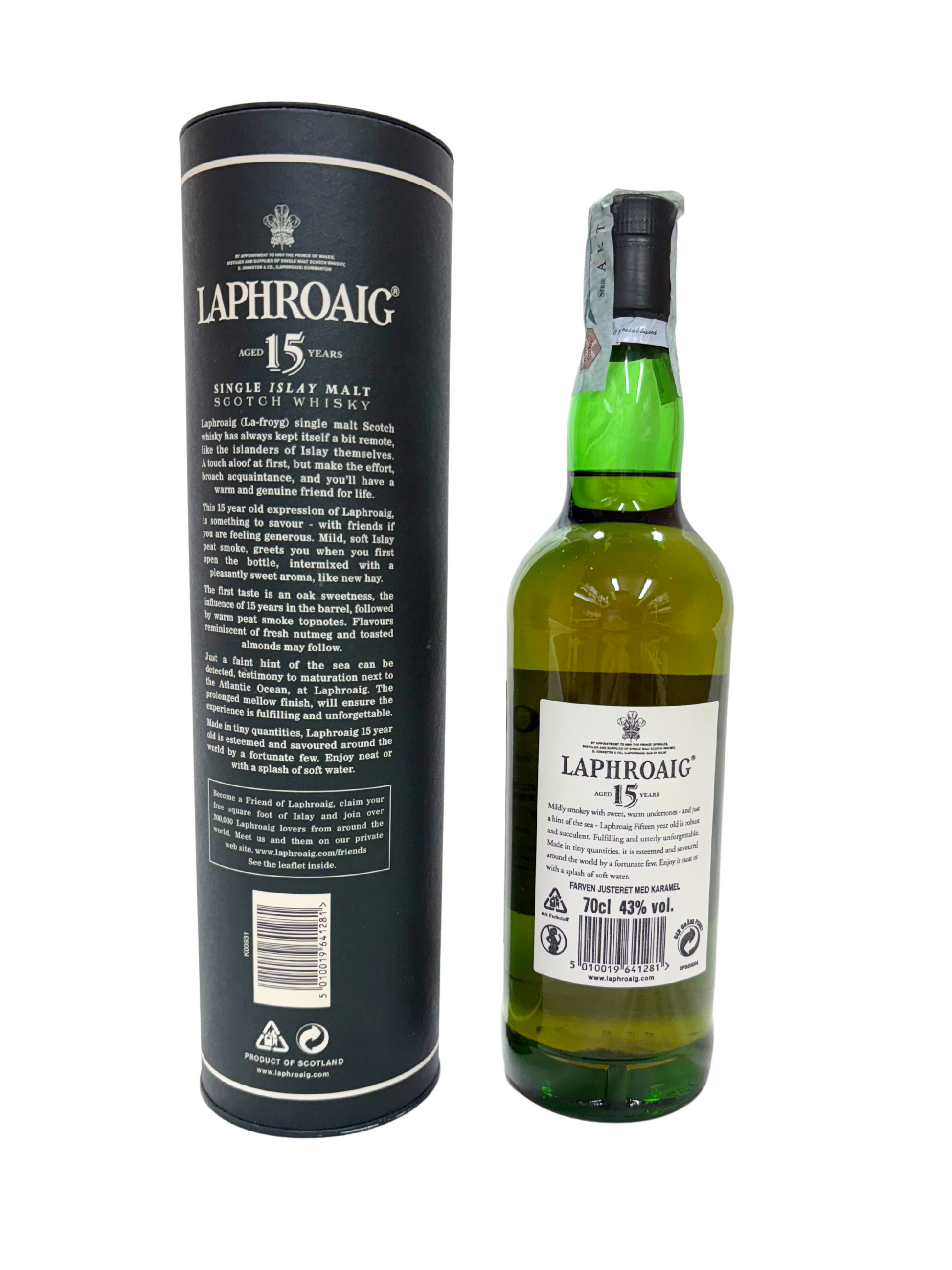 Laphroaig 15 Anni – Single Malt Scotch Whisky 43% 70cl - Timeless Whisky