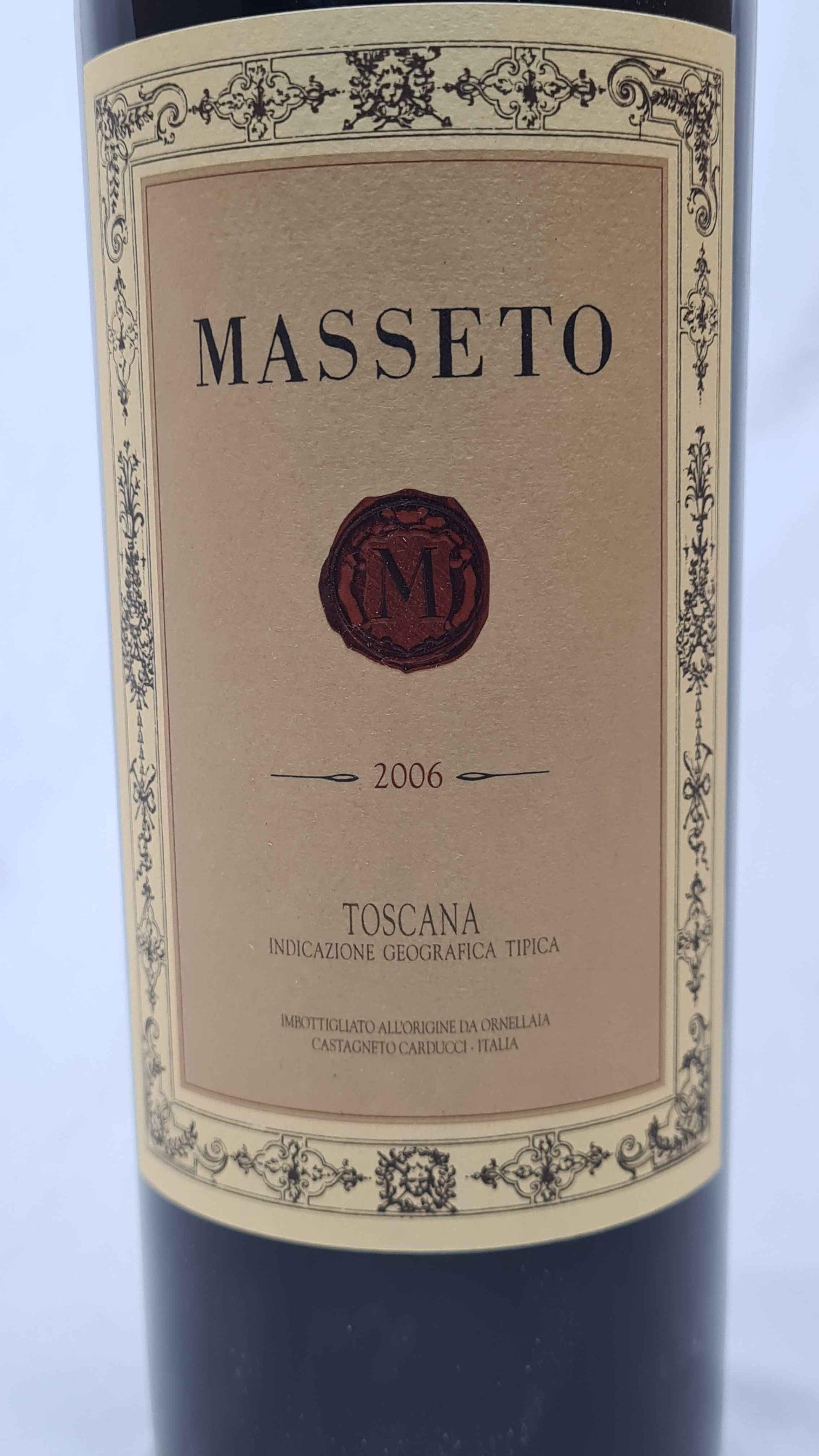 Bottiglia di vino ​Masseto 2006 Toscana IGT | Vino Rosso 100% Merlot