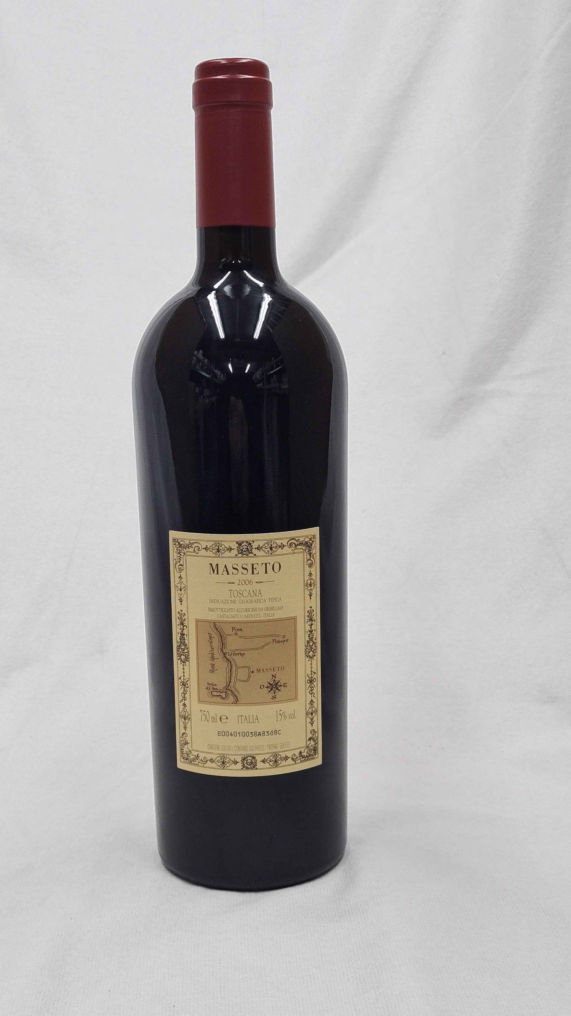 Bottiglia di vino ​Masseto 2006 Toscana IGT | Vino Rosso 100% Merlot