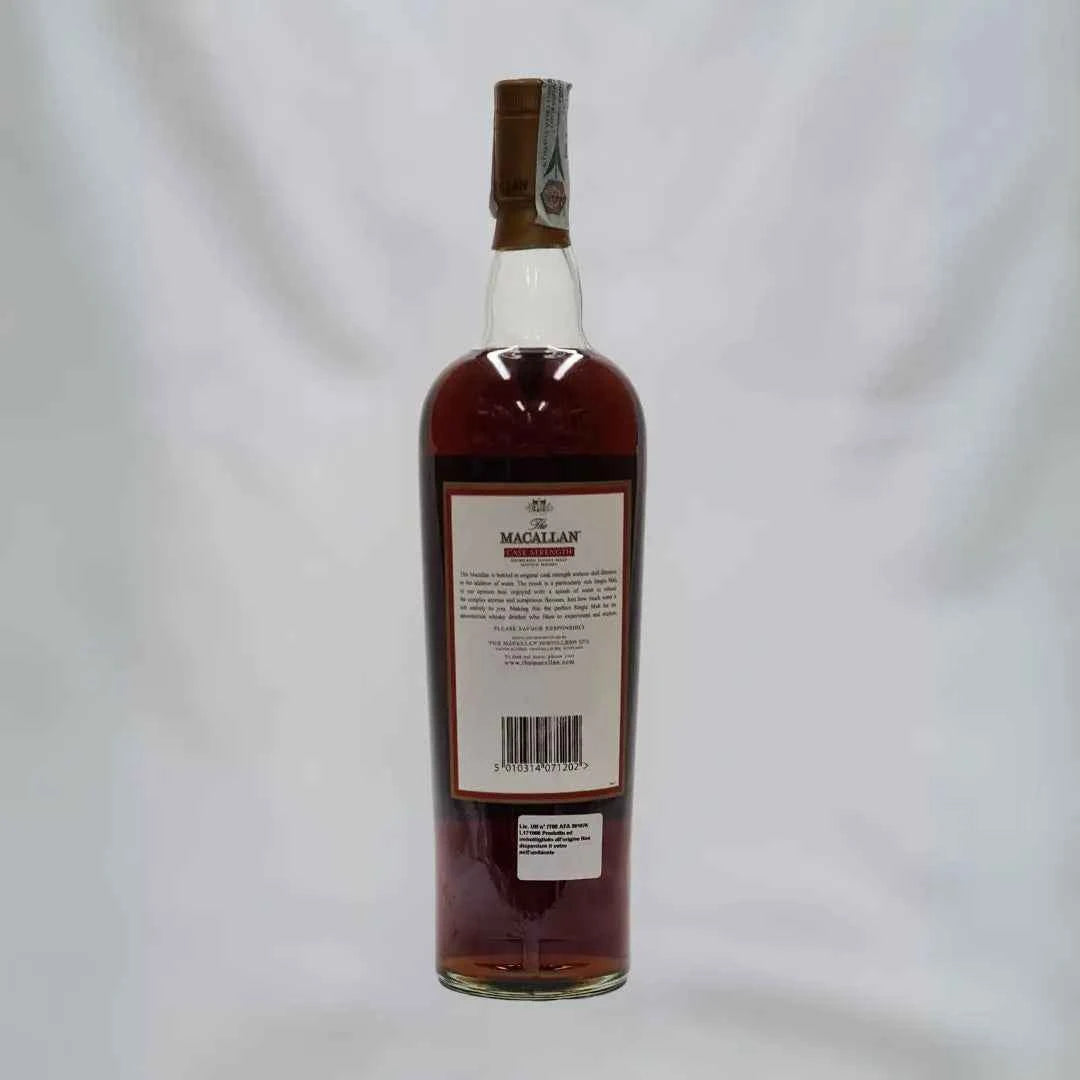 Bottiglia di scotch whisky ​Macallan 10 years old Cask Strength 58,4% 1L | Single Malt | Sherry Wood Cask - Timeless Whisky