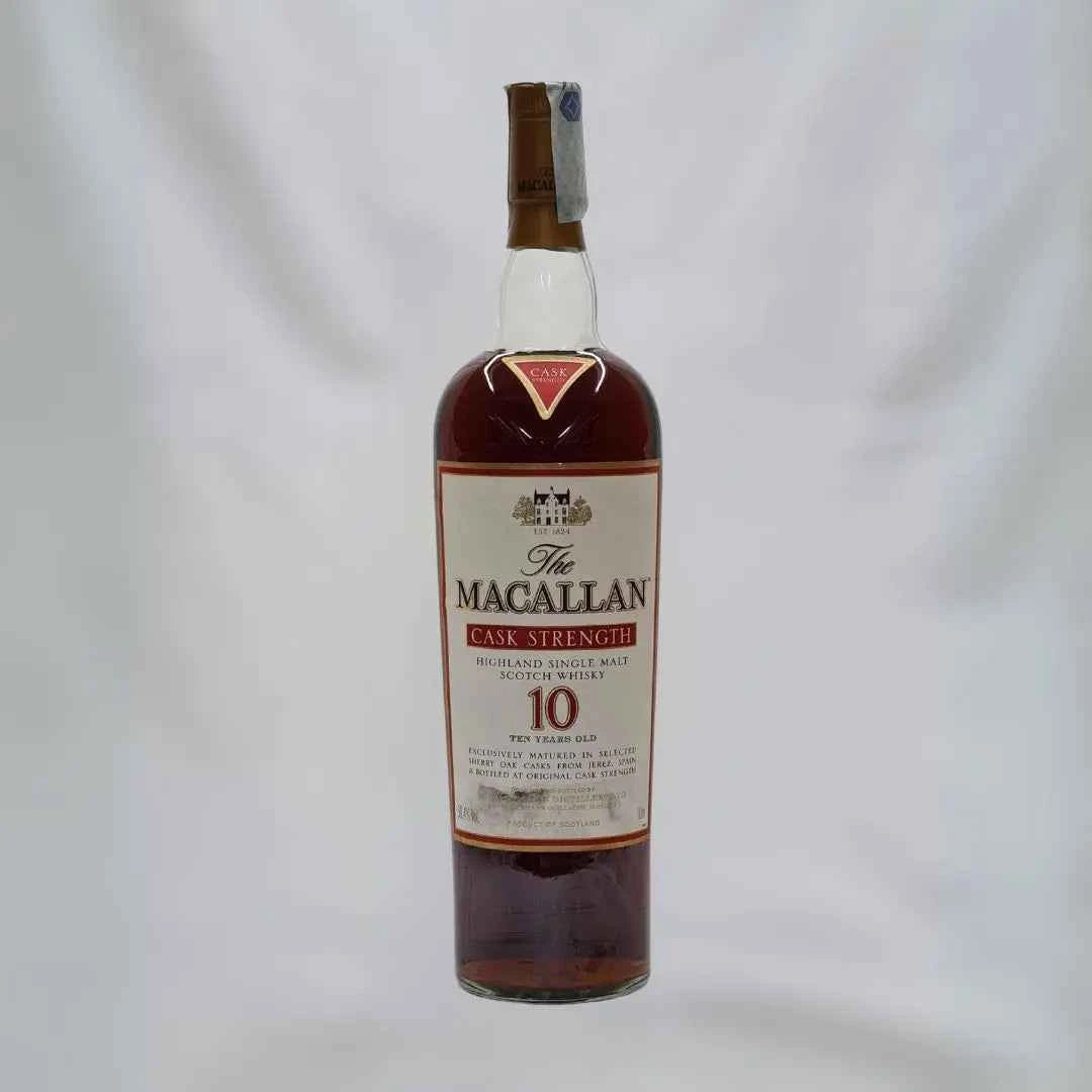 Bottiglia di scotch whisky ​Macallan 10 years old Cask Strength 58,4% 1L | Single Malt | Sherry Wood Cask - Timeless Whisky