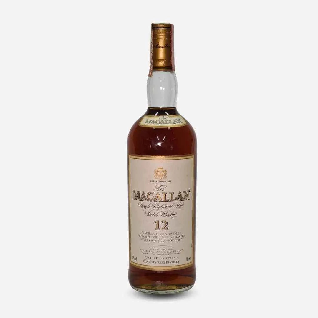 Bottiglia di scotch whisky ​Macallan 12 years old Scotch Whisky | Single malt | 1L 43% | sherry wood cask in vendita nello shop online