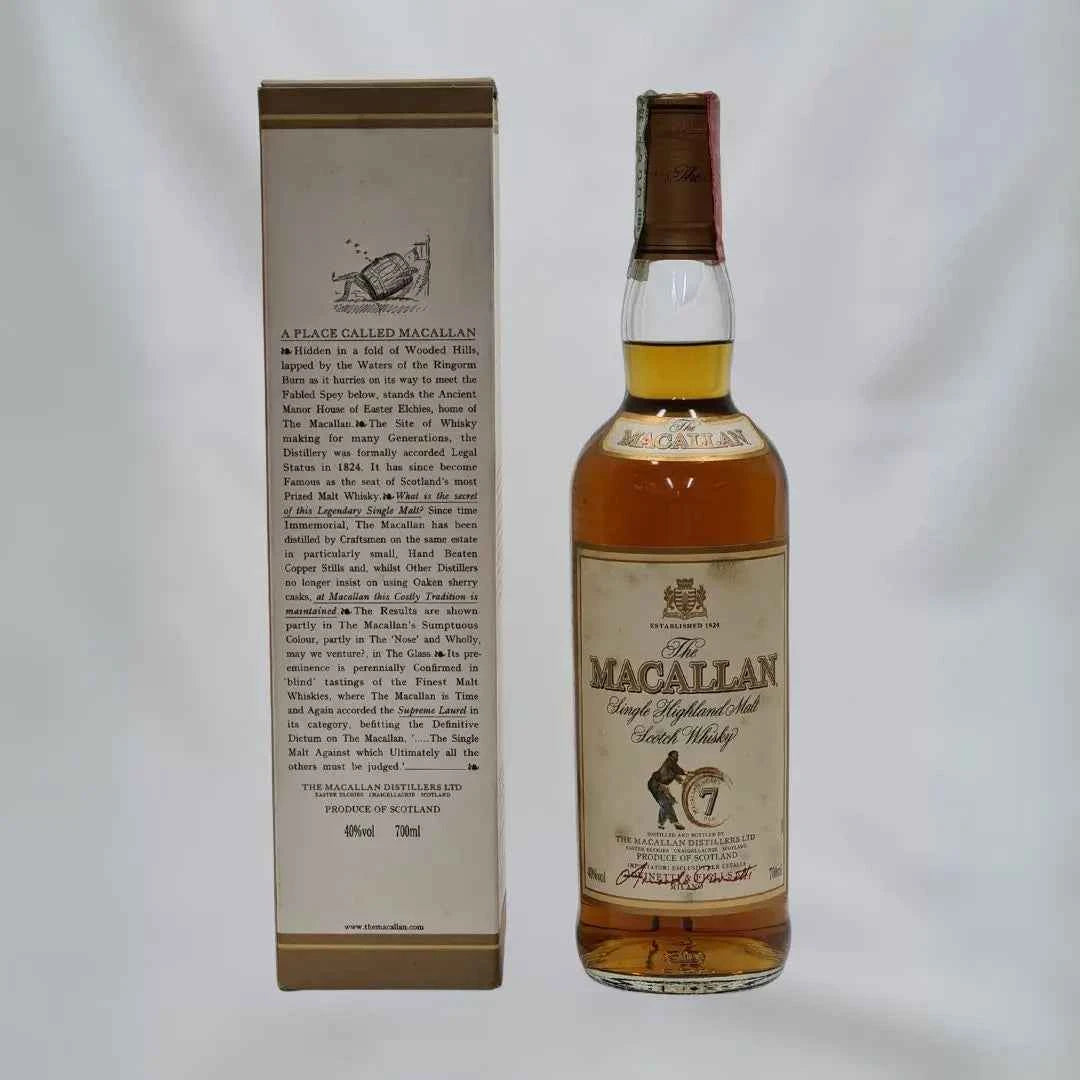 Bottiglia di scotch Whisky  ​Macallan 7 years old con Box | Single Malt | 40% 700ml | Sherry Wood Cask | Giovinetti - Timeless Whisky