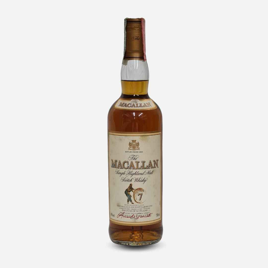 Bottiglia di scotch Whisky  ​Macallan 7 years old con Box | Single Malt | 40% 700ml | Sherry Wood Cask | Giovinetti - Timeless Whisky