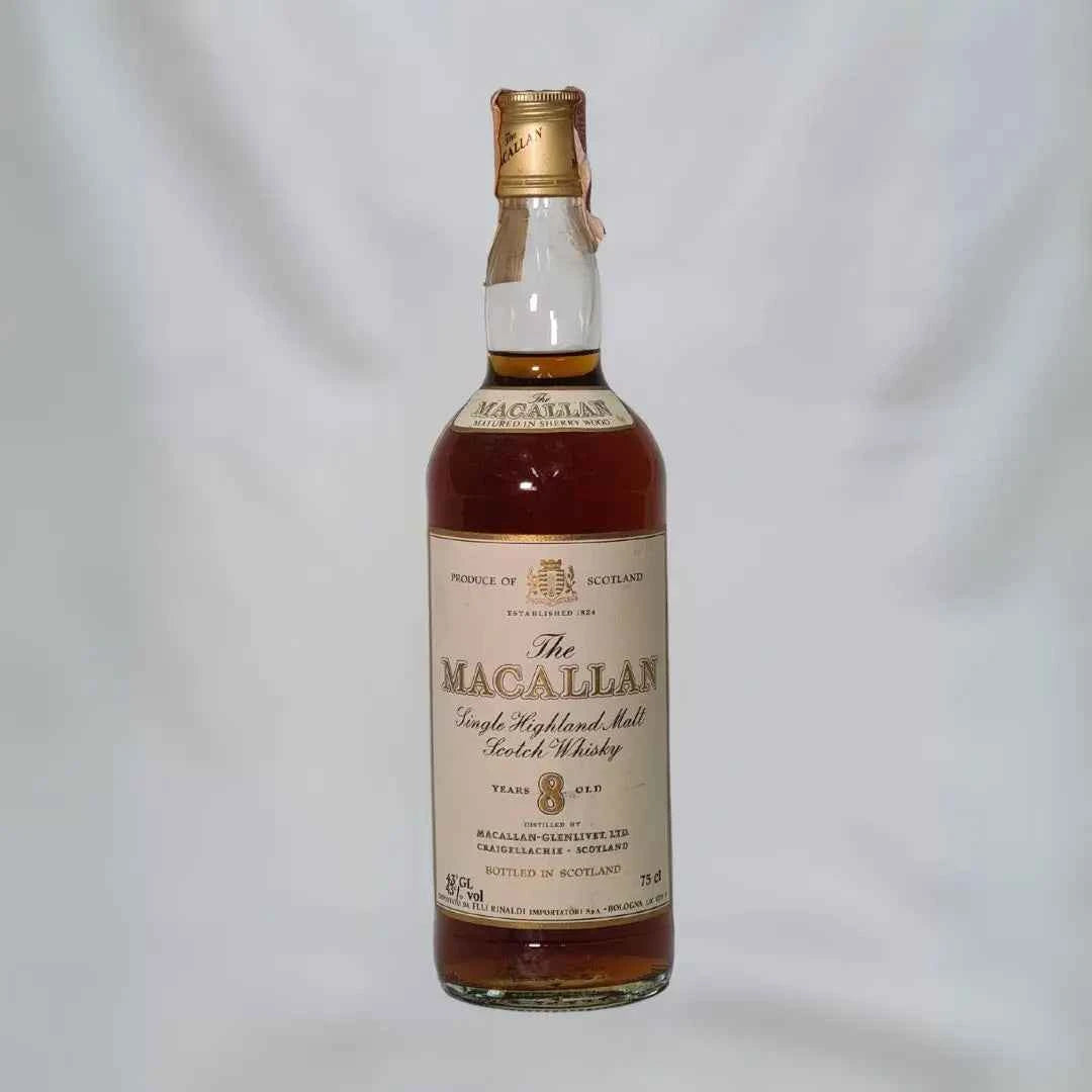 Bottiglia di scotch whisky ​Macallan 8 years old | Single Malt | 75cl 43% | Sherry Wood Cask | Rinaldi