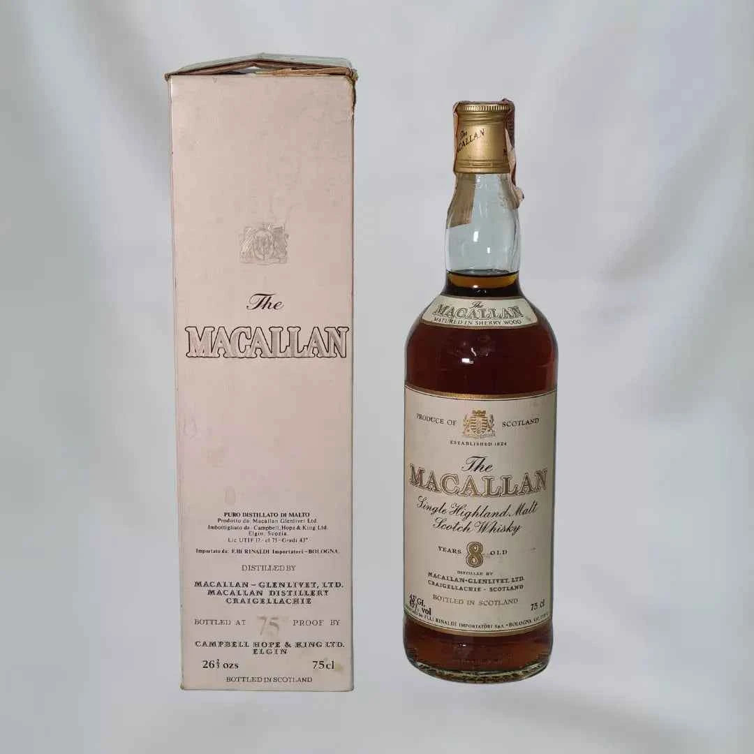Bottiglia di scotch whisky ​Macallan 8 years old | Single Malt | 75cl 43% | Sherry Wood Cask | Rinaldi