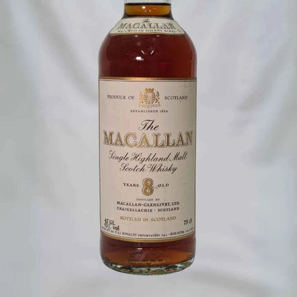 Bottiglia di scotch whisky ​Macallan 8 years old | Single Malt | 75cl 43% | Sherry Wood Cask | Rinaldi