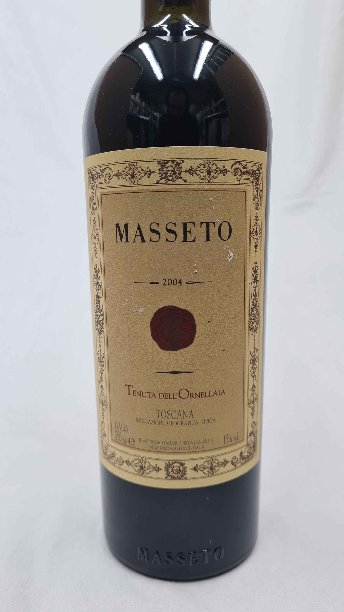 Bottiglia di vino ​Masseto 2004 Toscana IGT | Vino Rosso 100% Merlot